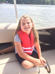 Alli on the boat