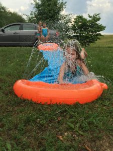 Any kind of water play is fun. 